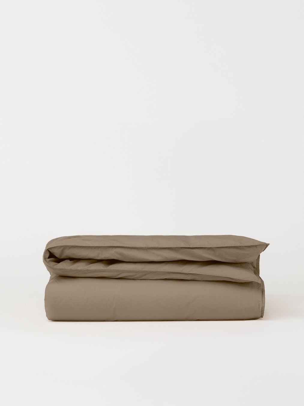Percale Duvet Cover - Mocha Brown