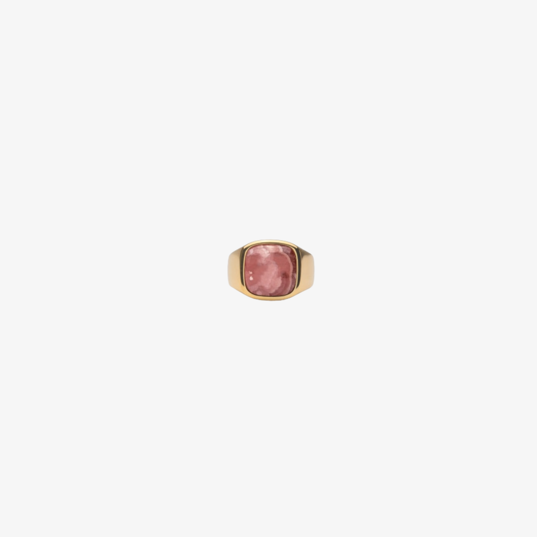 IX STUDIOS - CUSHION SIGNET RING RHODOCROSITE