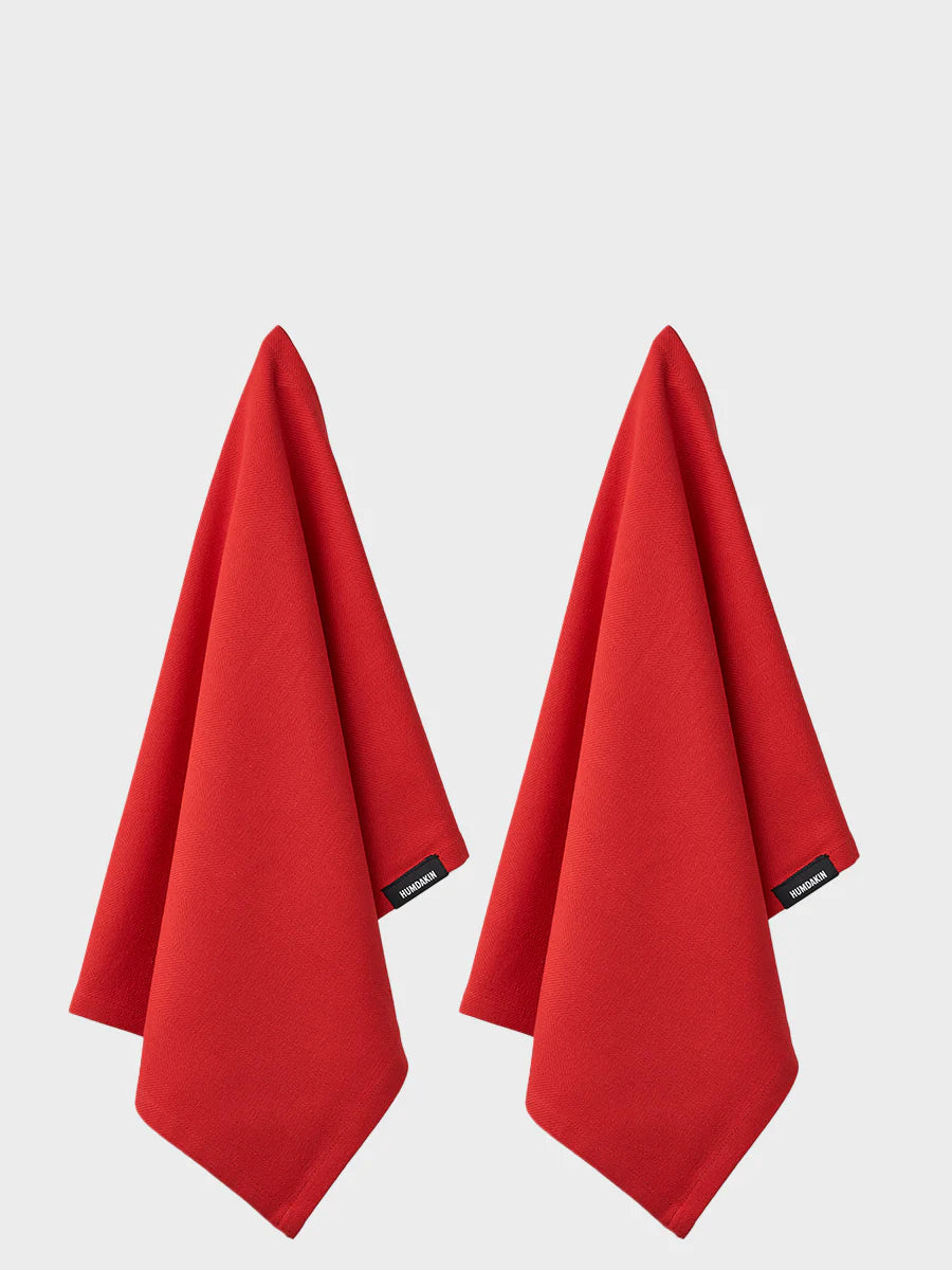 Humdakin - Organic Tea Towel - 2 pack - Rushing Red