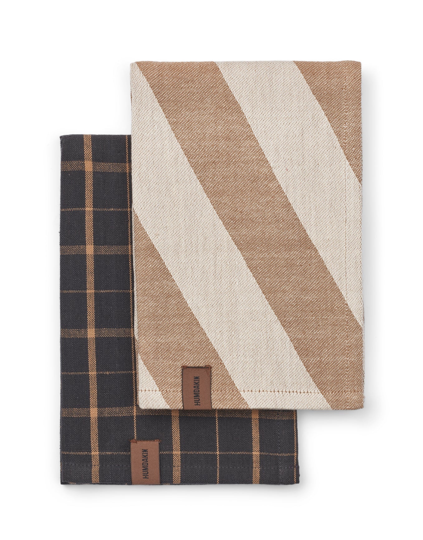Humdakin - Recycled Cotton Tea Towel - 2 pack - Beige Candy