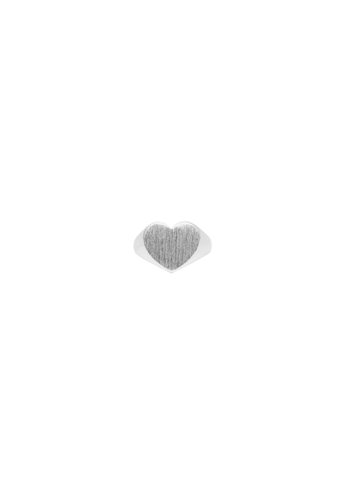 IX STUDIOS - Heart Signet Ring Silver