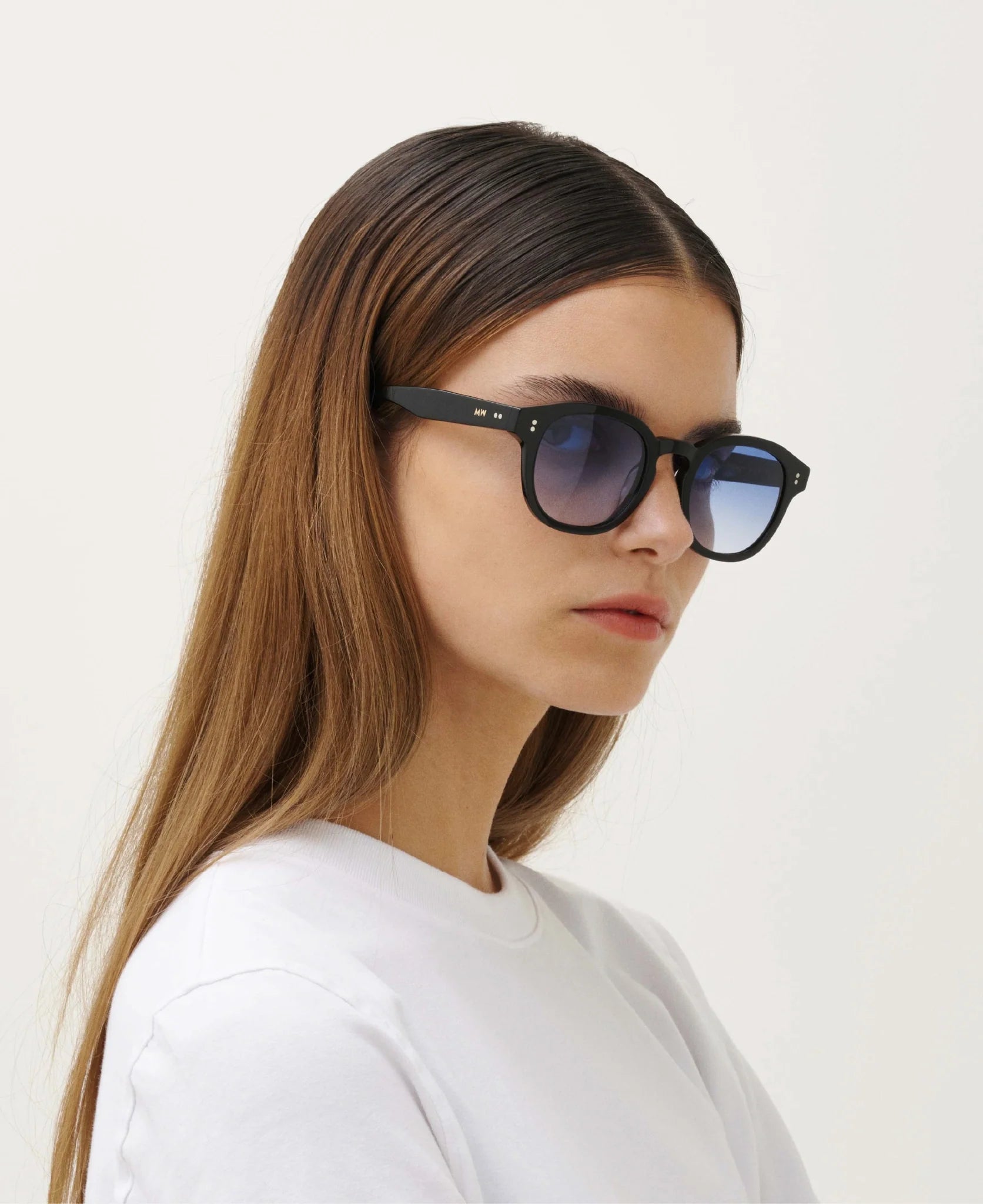 Messy Weekend - Bille Solbrille - Black Gradient Blue