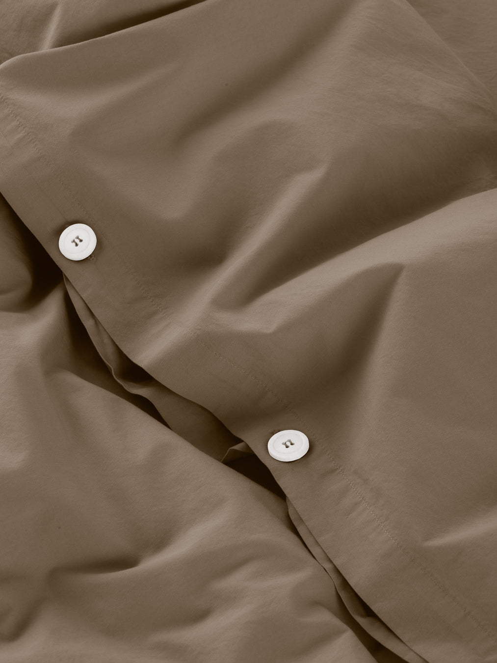 Percale Duvet Cover - Mocha Brown