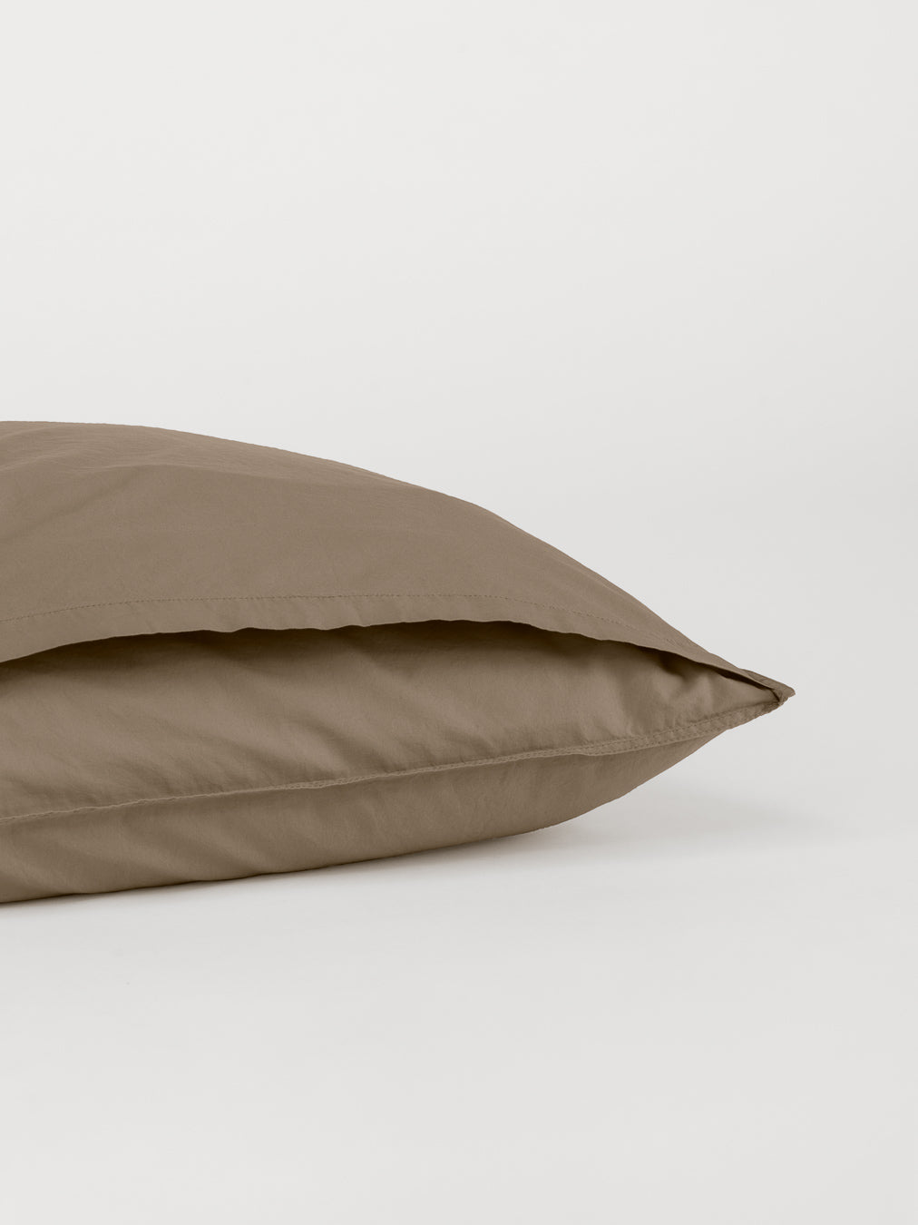 Percale Pillow Case - Mocha Brown