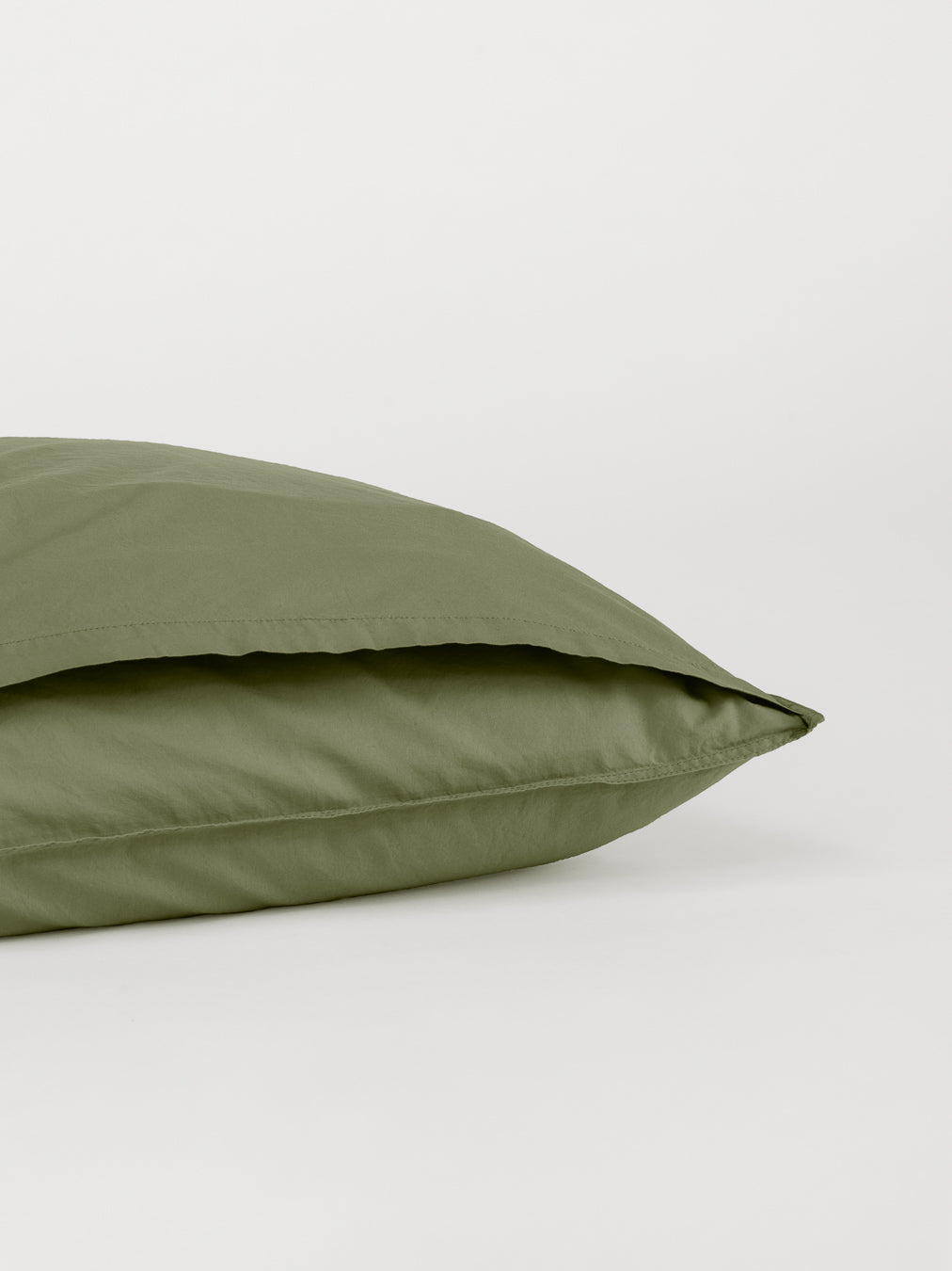 Percale Pillow Case - Olive