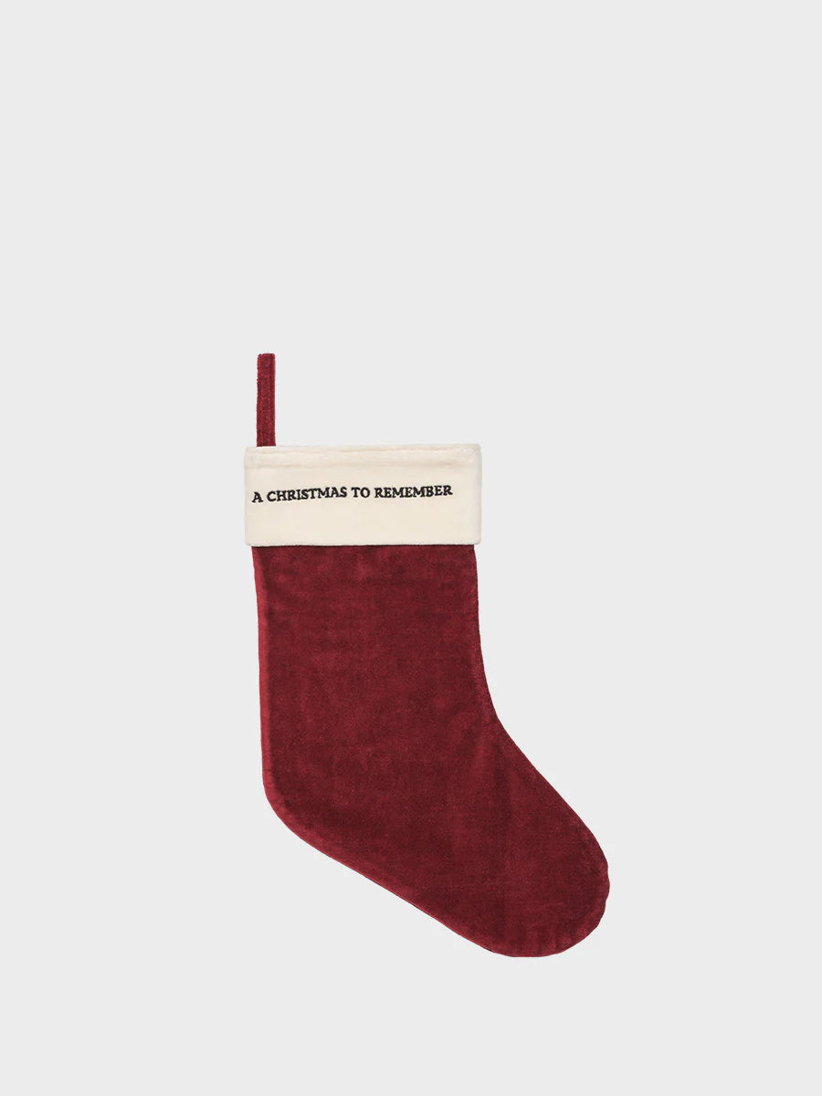 Humdakin - Christmas Stocking - Velvet - Maroon