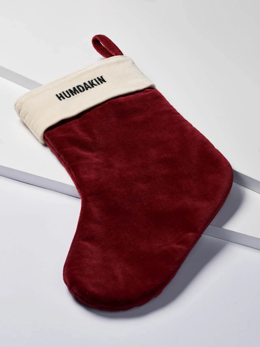 Christmas Stocking - Velvet - Maroon