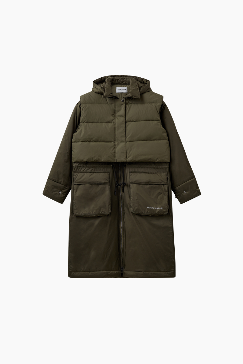 H2O Fagerholt - Warm Rain Jacket - Forrest Green