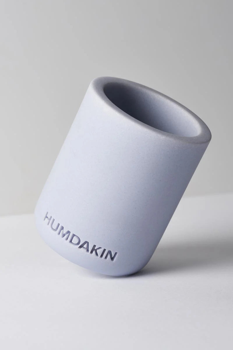 Humdakin - Light Sandstone Toothbrush Mug - Blue Glass