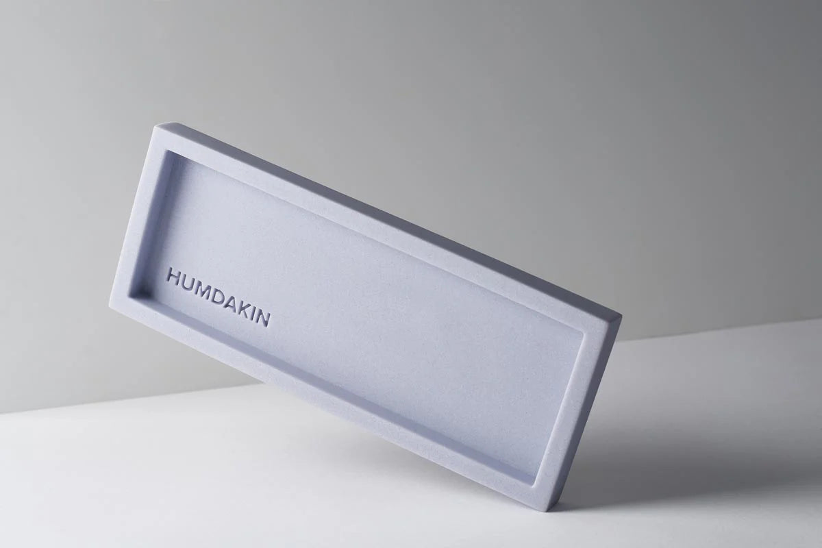 Humdakin - Light Sandstone Tray 10 x 25 cm - Blue Glass