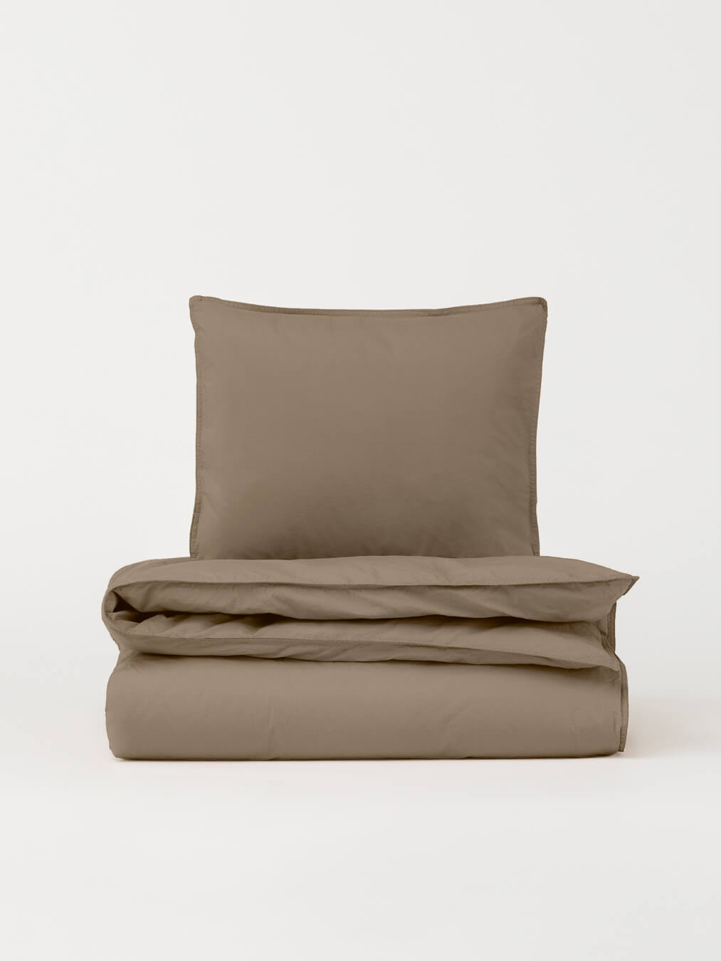 Percale Duvet Cover - Mocha Brown