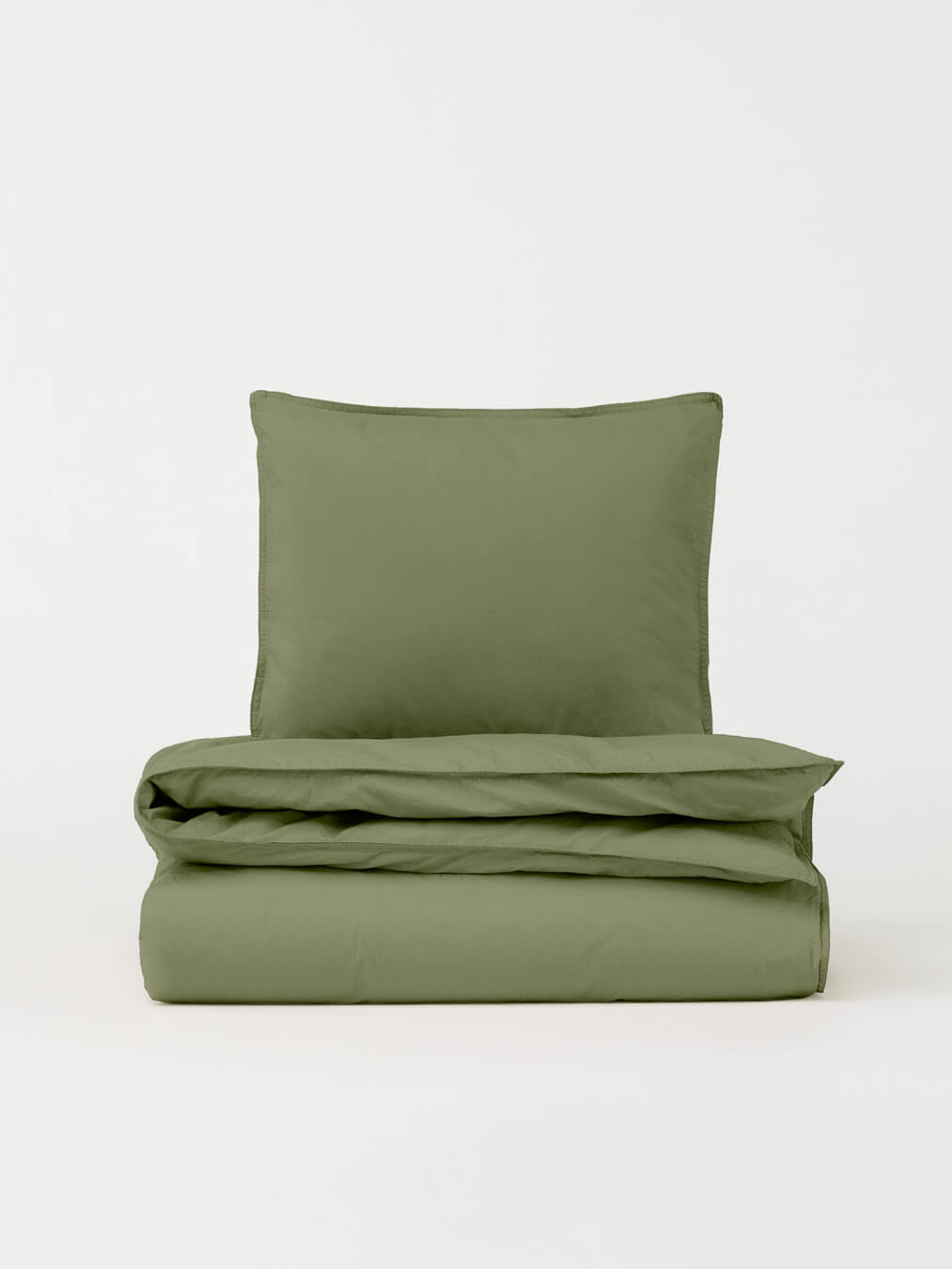 Percale Duvet Cover - Olive