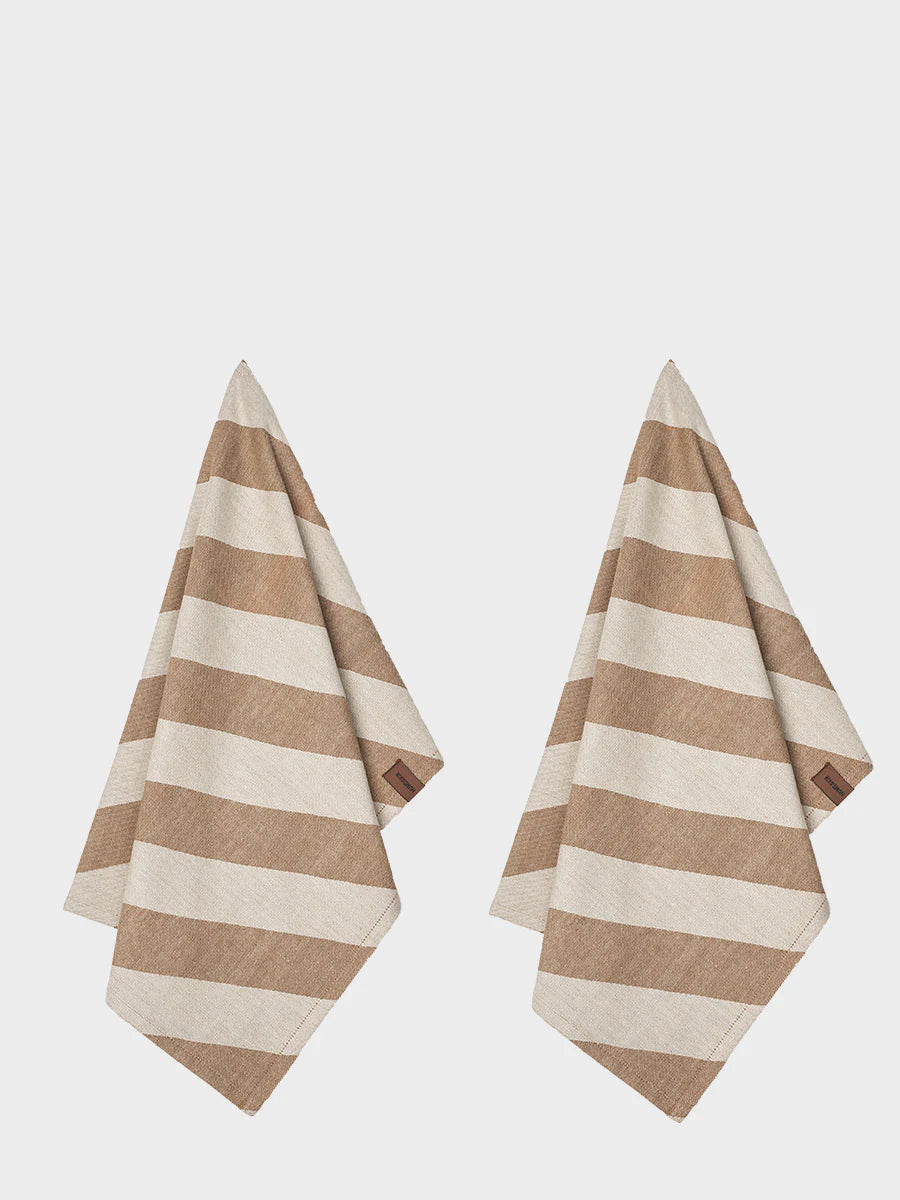 Humdakin - Recycled Cotton Tea Towel - 2 pack - Beige Candy