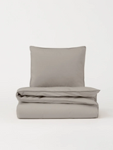 Percale Duvet Cover - Stone