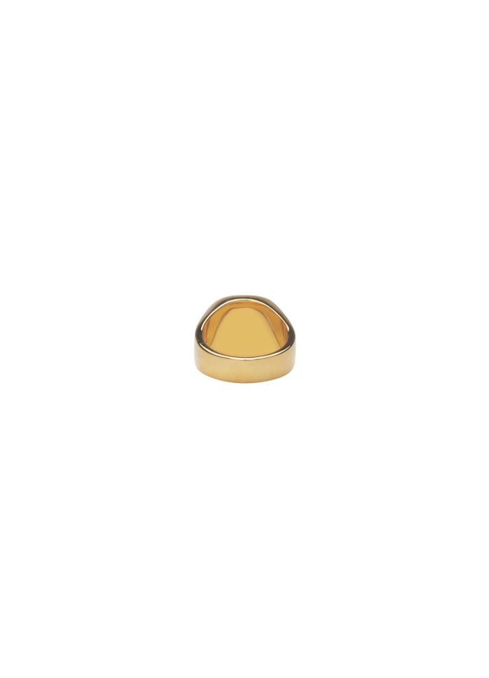 IX CUSHION SIGNET RING - HAWKS EYE