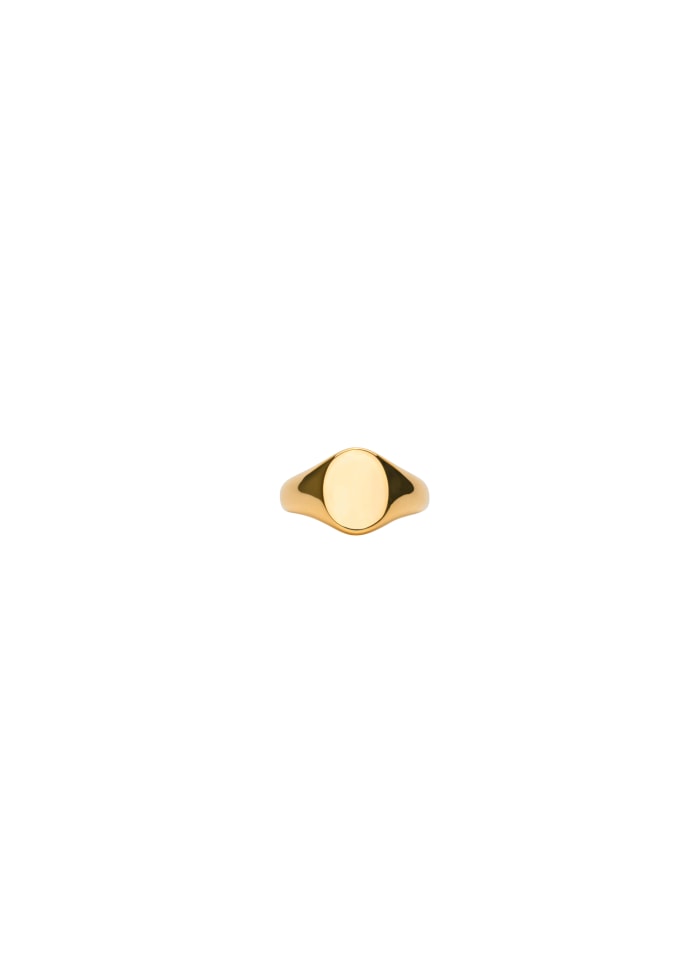 IX MINI OVAL SIGNET RING